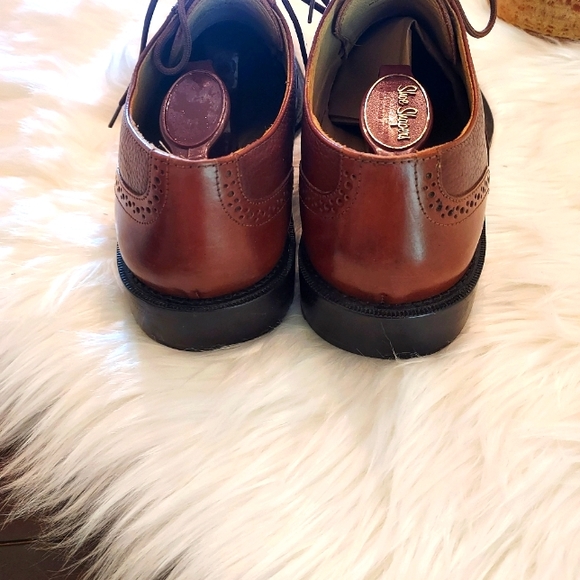 Giorgio Brutini Square Toe Leather Oxfords in Dark Caramel with Leather Insoles. main image 5